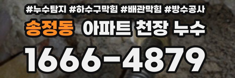 송정동 아파트 천장 누수