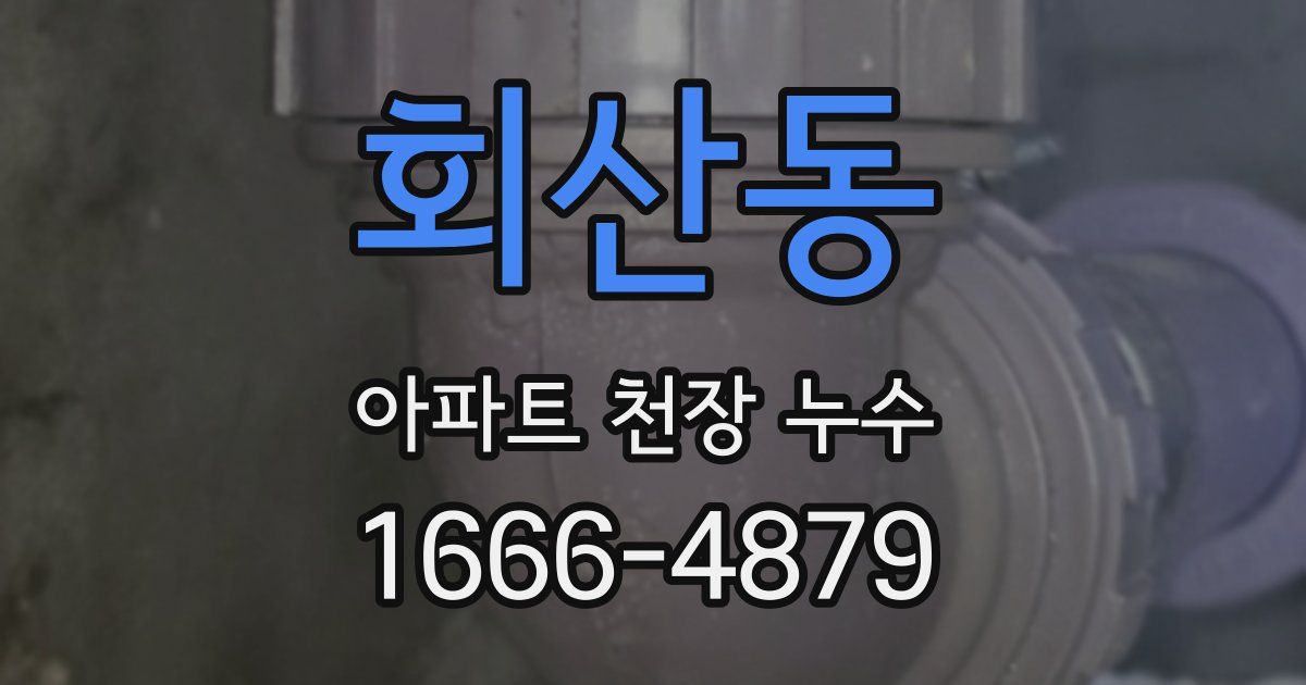 회산동 아파트 천장 누수