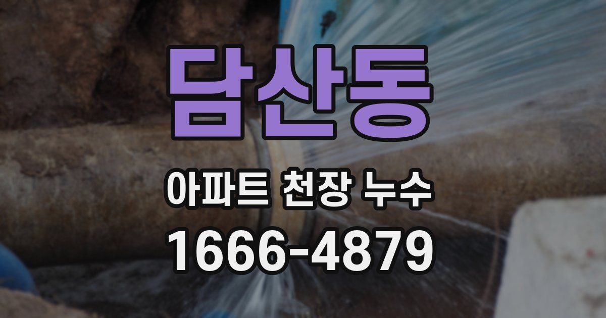 담산동 아파트 천장 누수