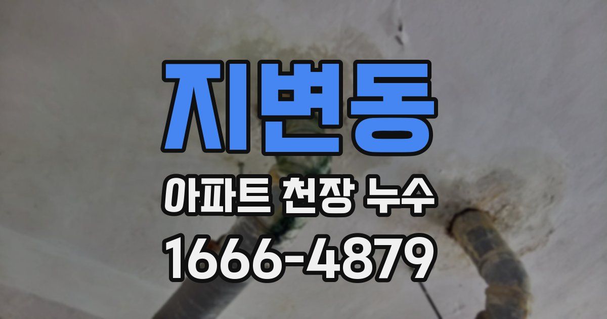 지변동 아파트 천장 누수