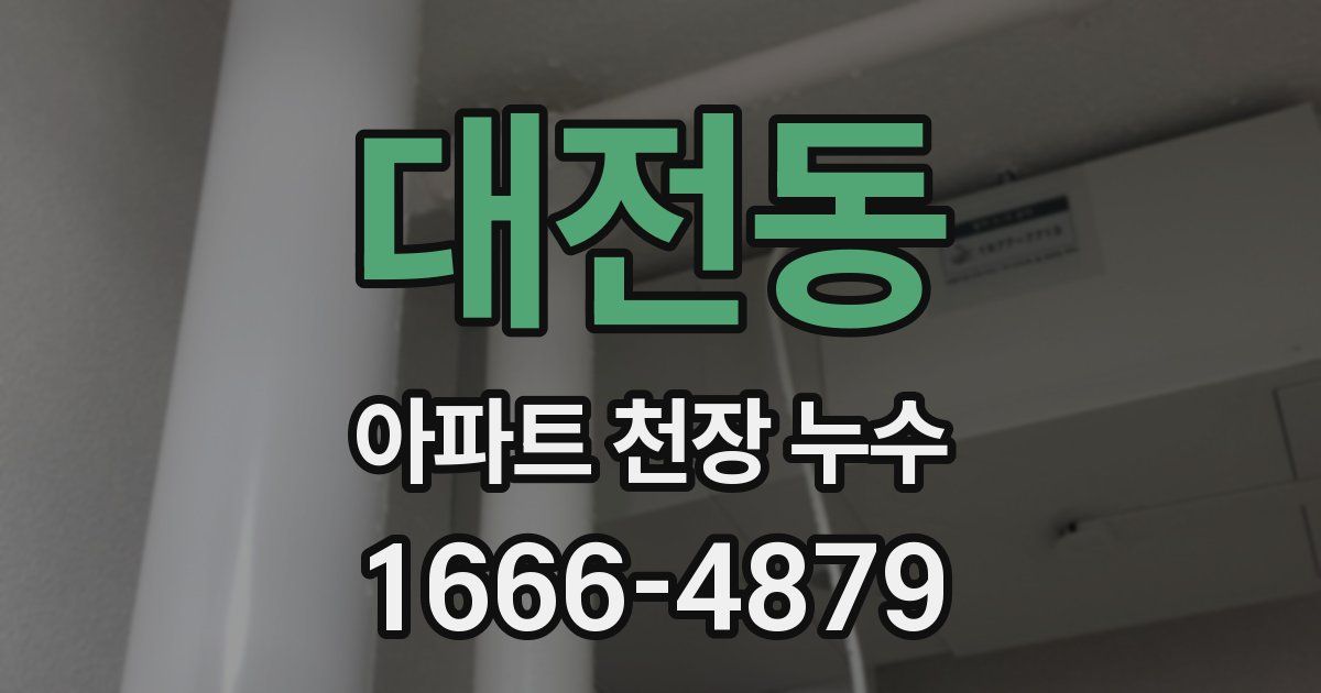 대전동 아파트 천장 누수