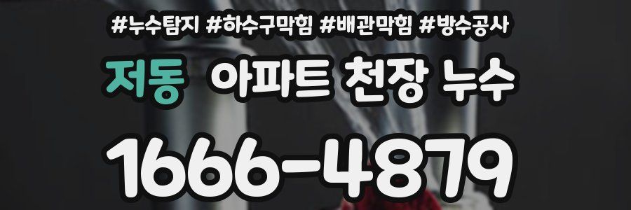 저동 아파트 천장 누수