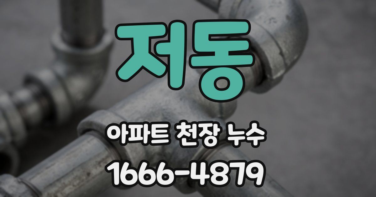 저동 아파트 천장 누수