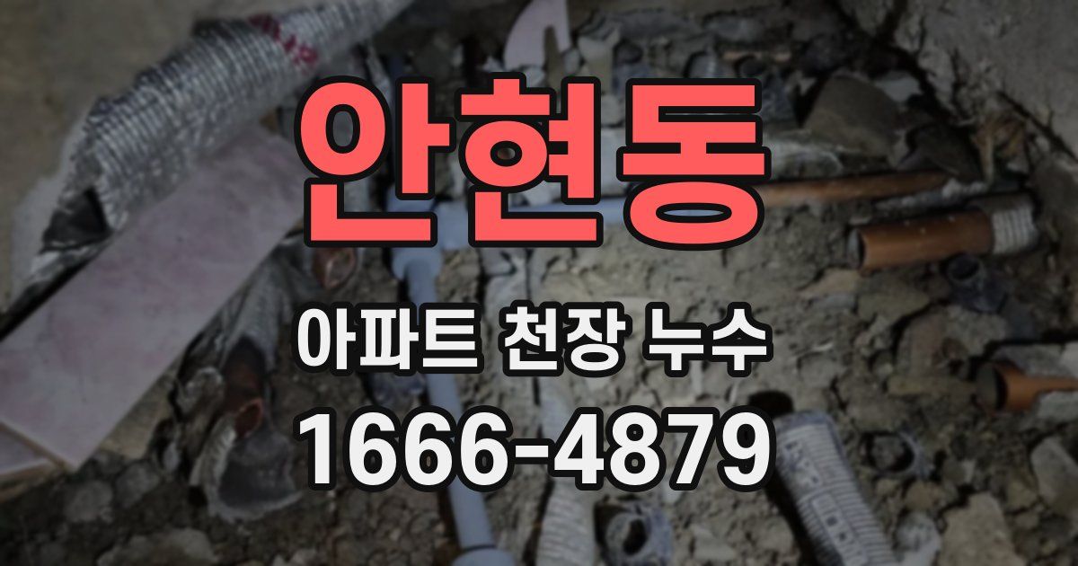 안현동 아파트 천장 누수