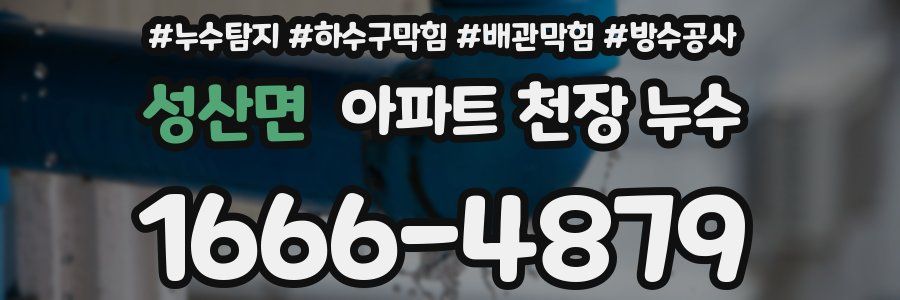 성산면 아파트 천장 누수