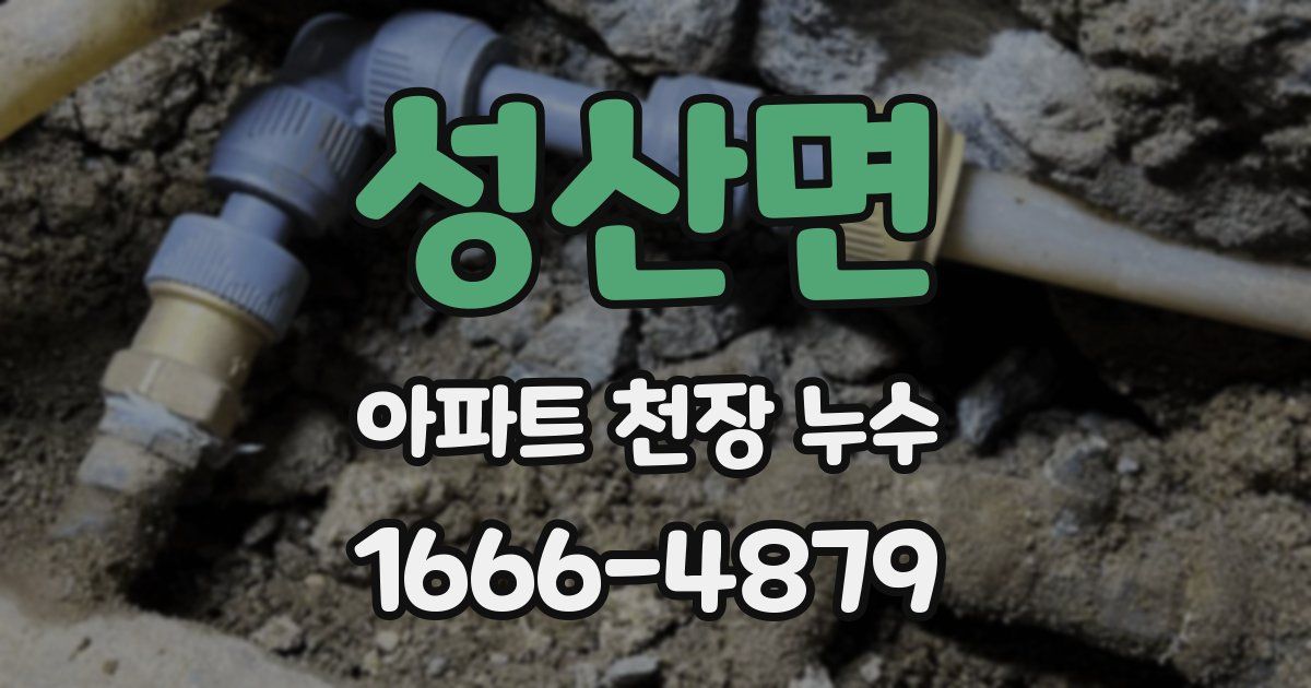 성산면 아파트 천장 누수