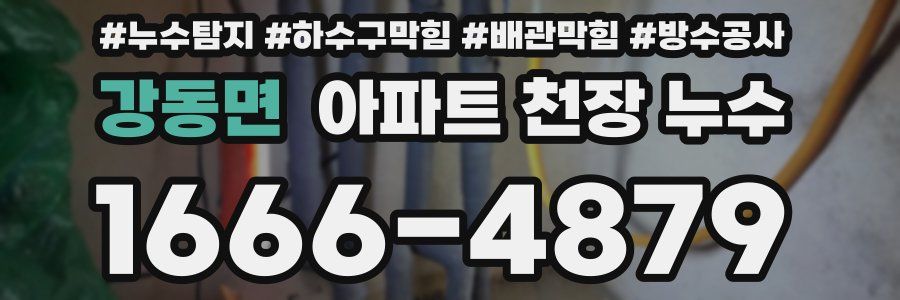 강동면 아파트 천장 누수