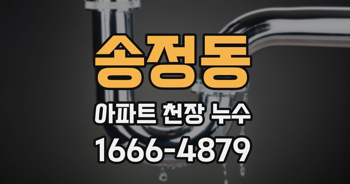 송정동 아파트 천장 누수