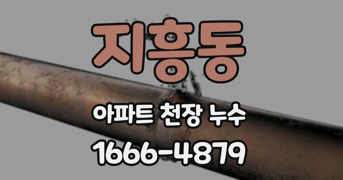 지흥동 아파트 천장 누수