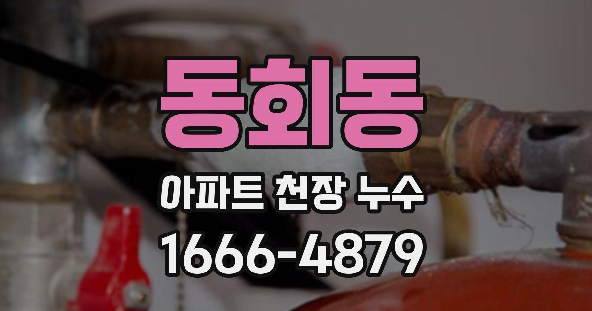 동회동 아파트 천장 누수