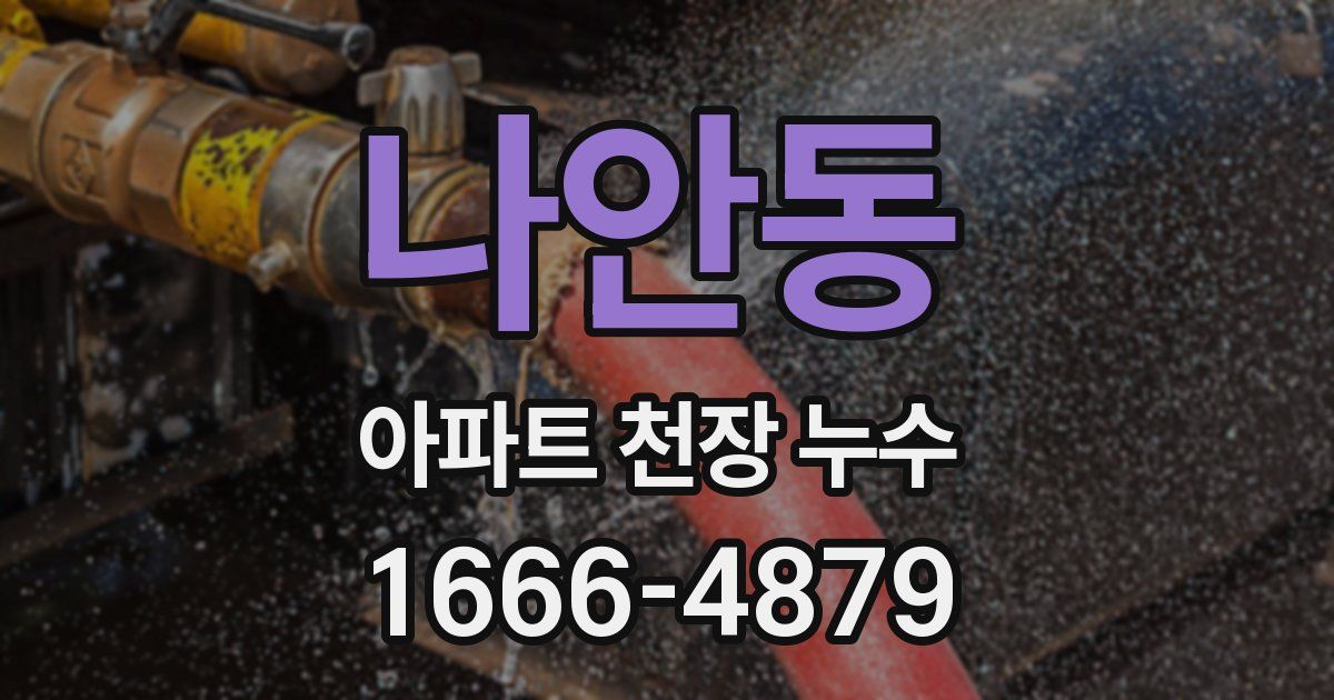 나안동 아파트 천장 누수