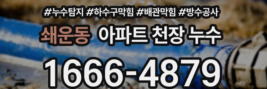 쇄운동 아파트 천장 누수