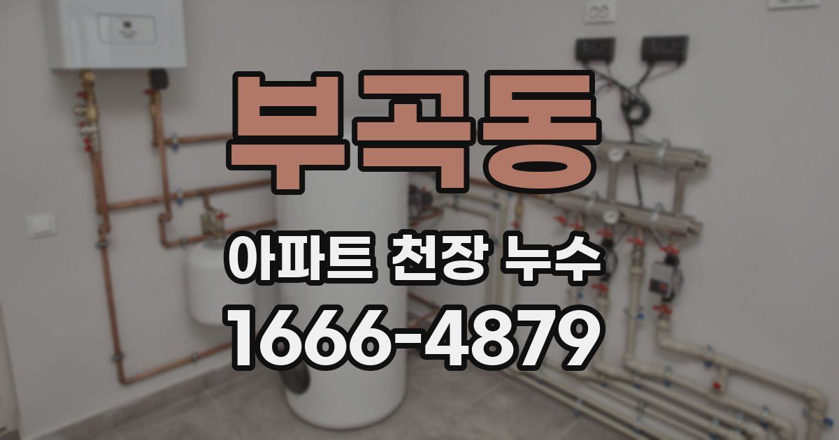 부곡동 아파트 천장 누수
