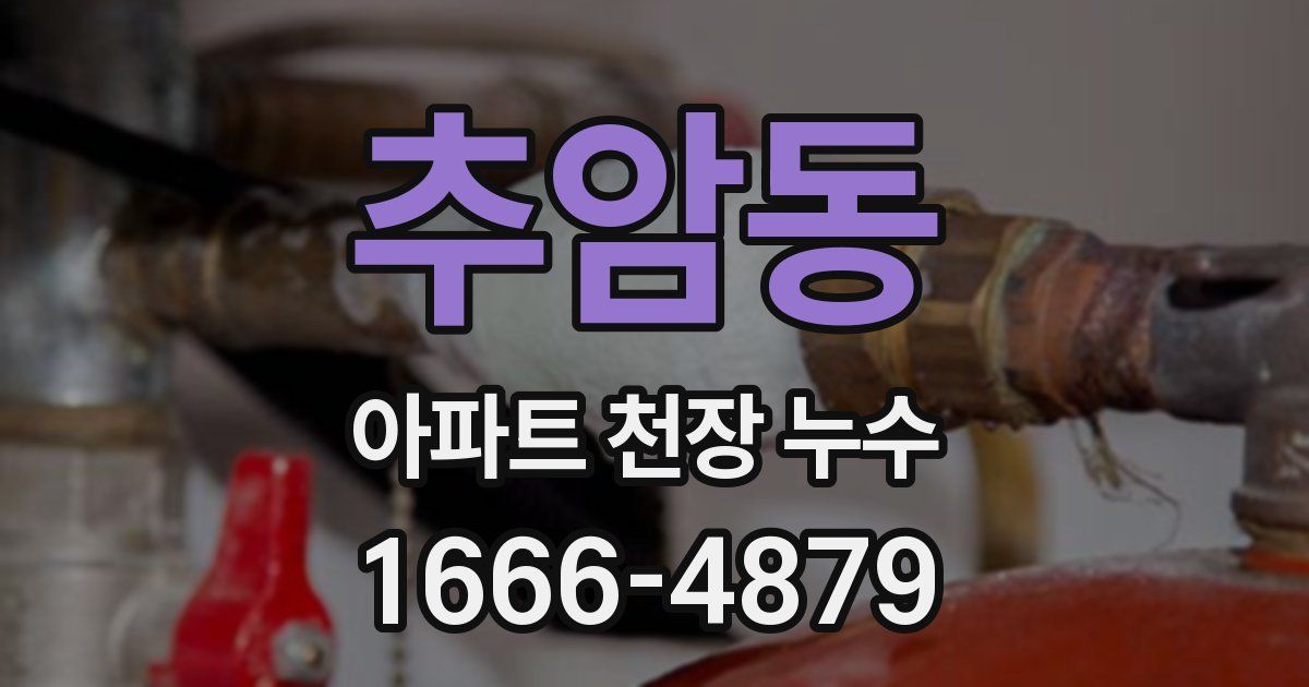 추암동 아파트 천장 누수