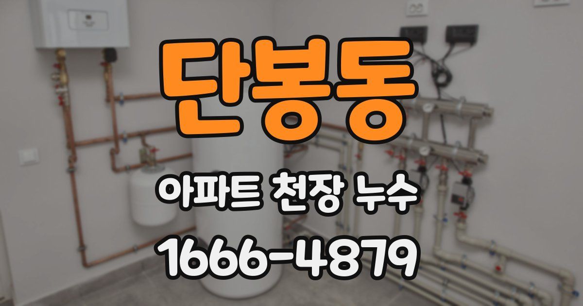 단봉동 아파트 천장 누수
