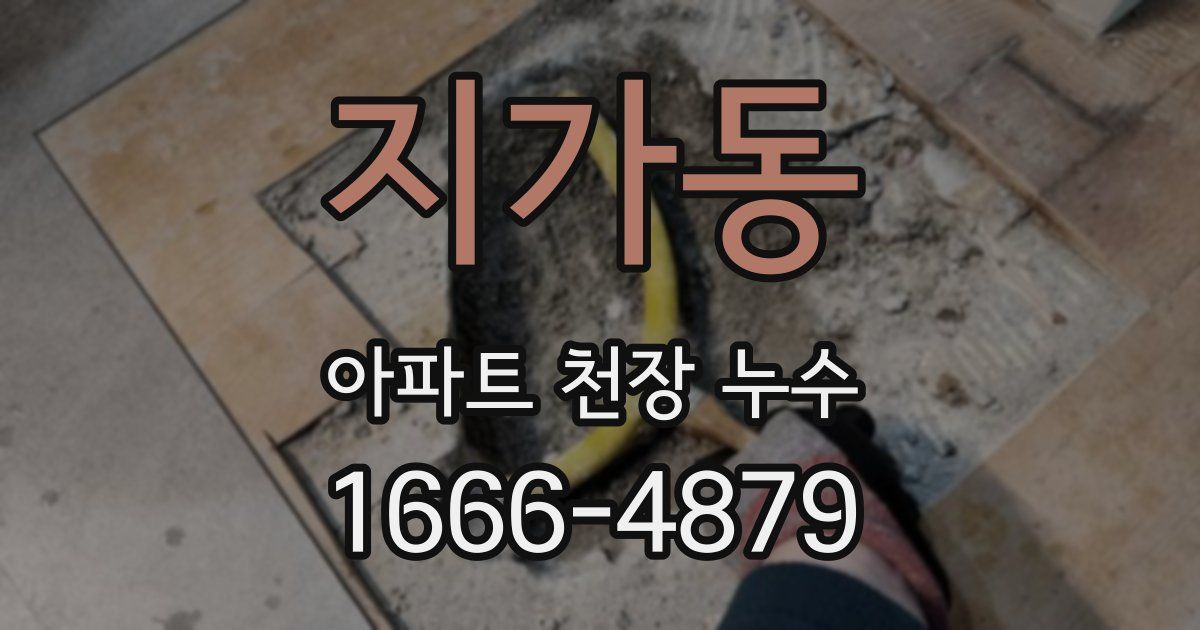 지가동 아파트 천장 누수