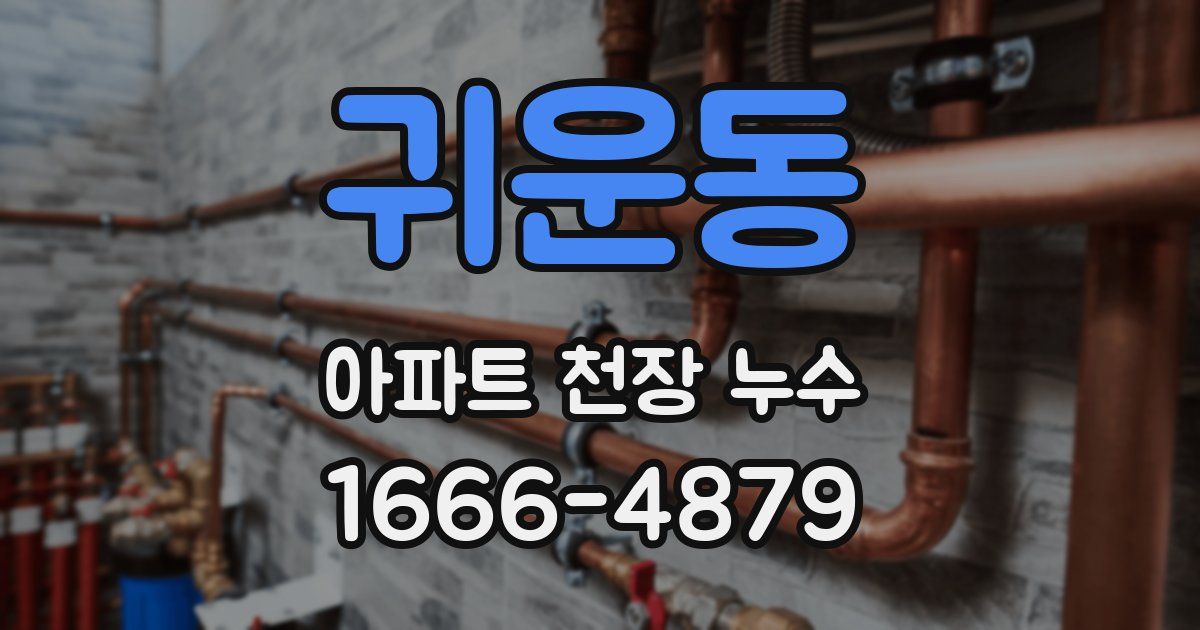 귀운동 아파트 천장 누수