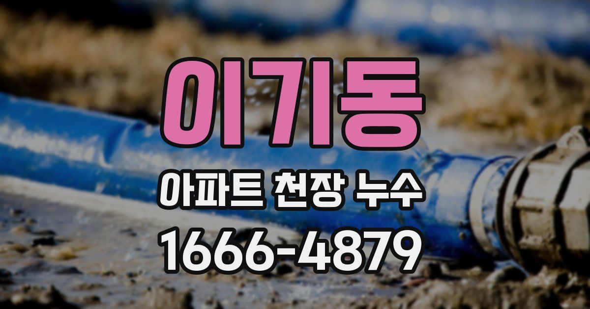이기동 아파트 천장 누수