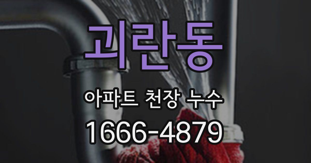 괴란동 아파트 천장 누수