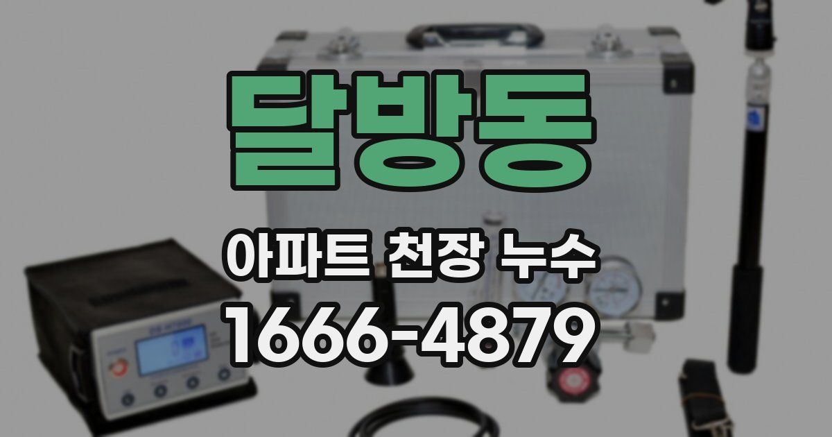 달방동 아파트 천장 누수
