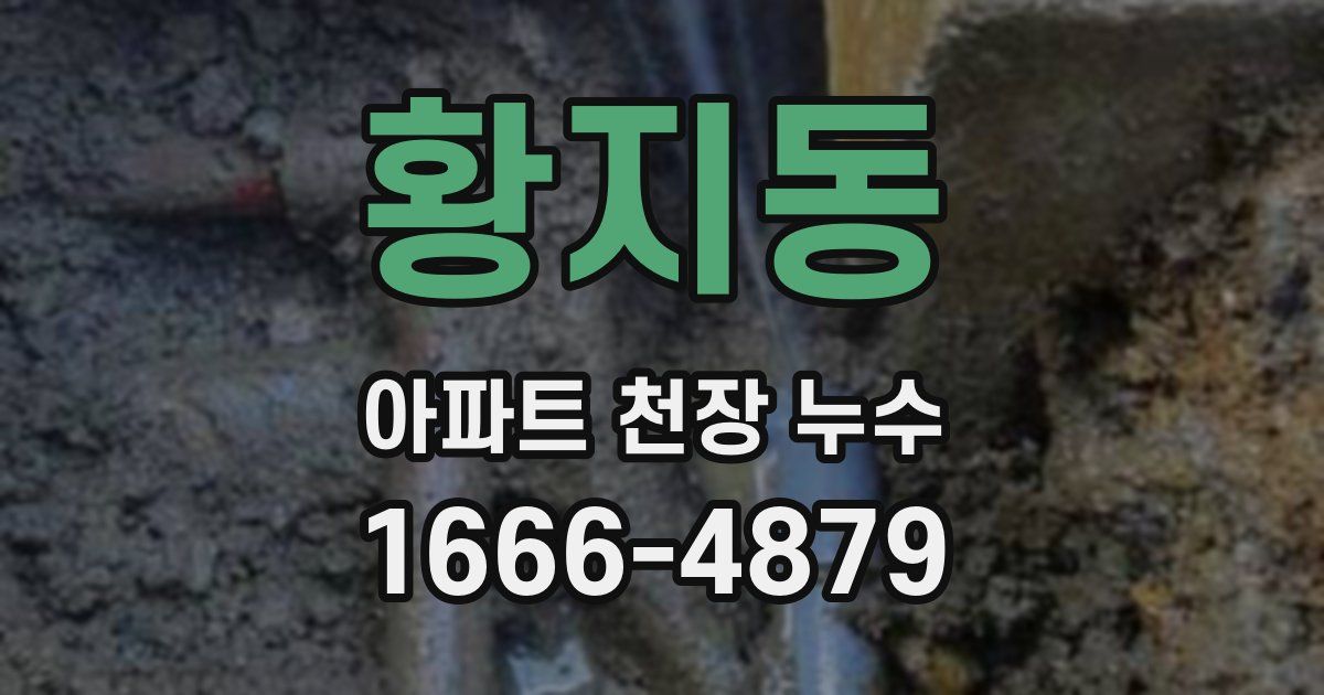 황지동 아파트 천장 누수
