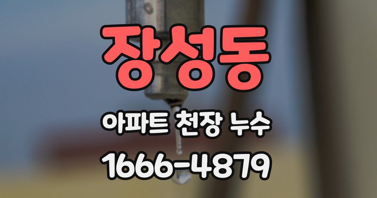 장성동 아파트 천장 누수
