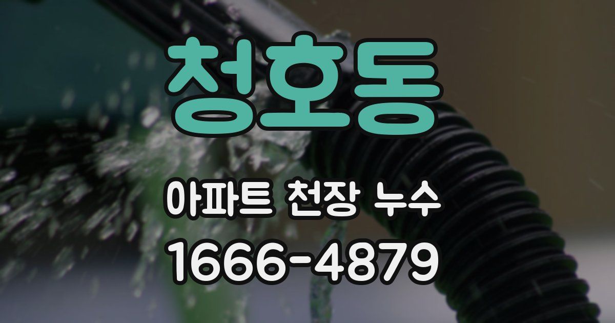 청호동 아파트 천장 누수