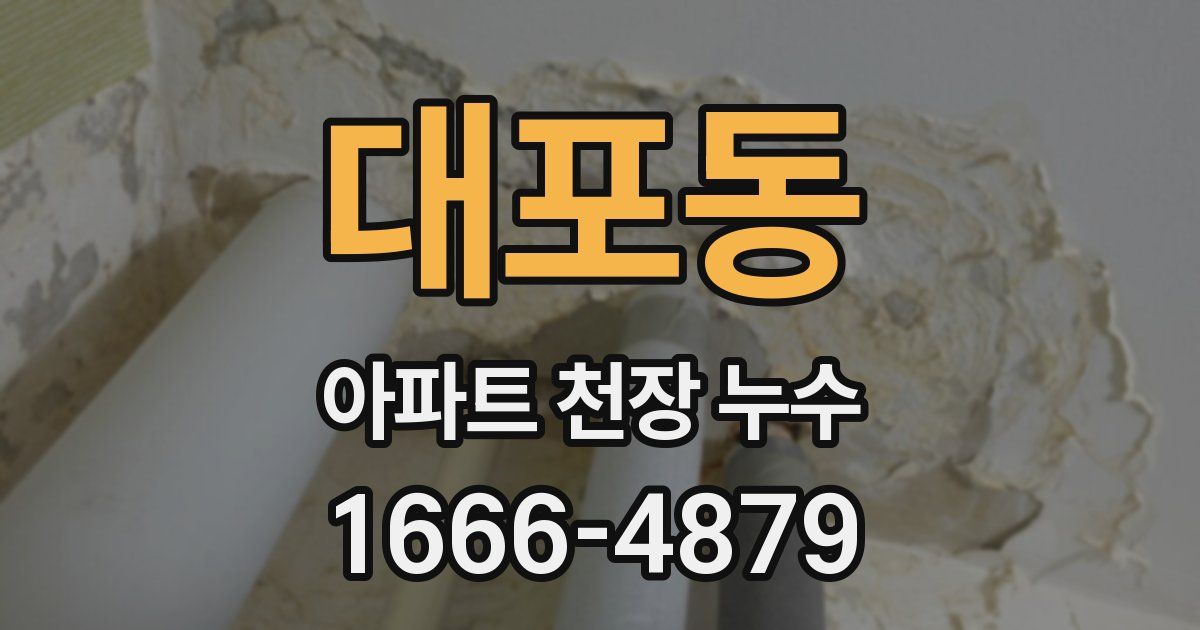 대포동 아파트 천장 누수