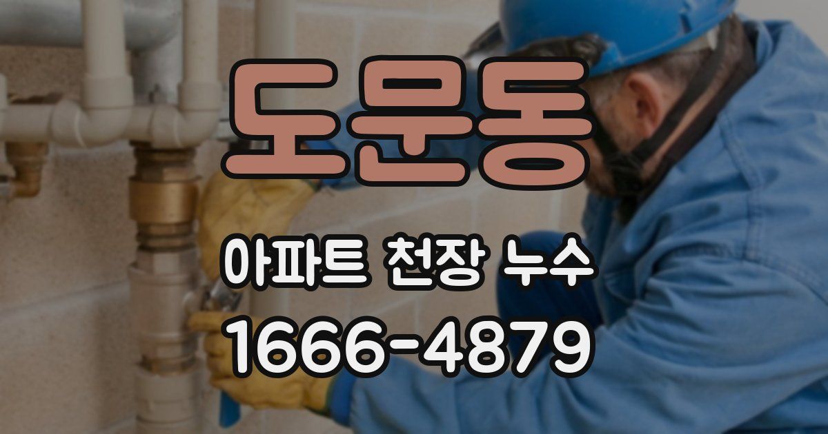 도문동 아파트 천장 누수