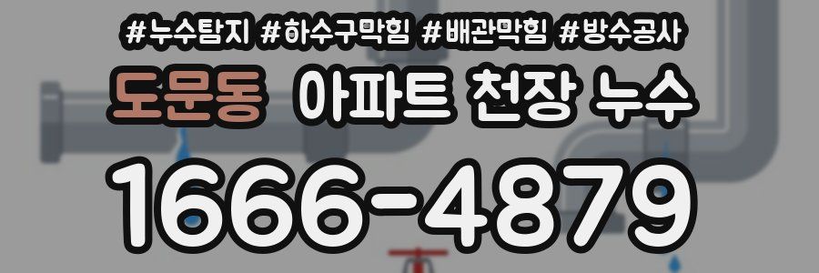도문동 아파트 천장 누수