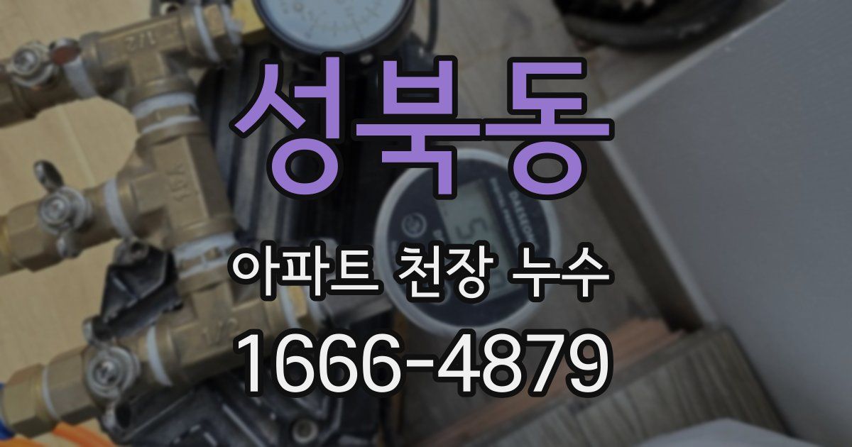 성북동 아파트 천장 누수