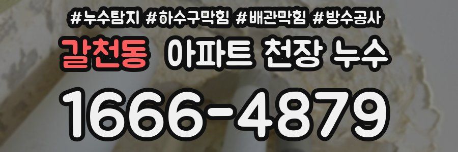 갈천동 아파트 천장 누수