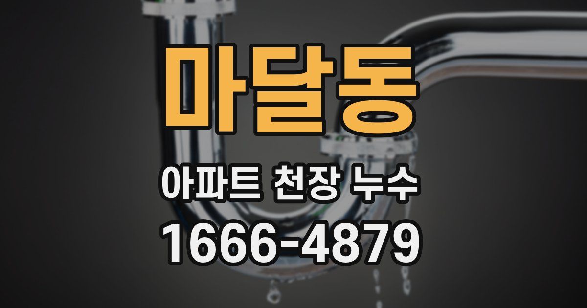 마달동 아파트 천장 누수