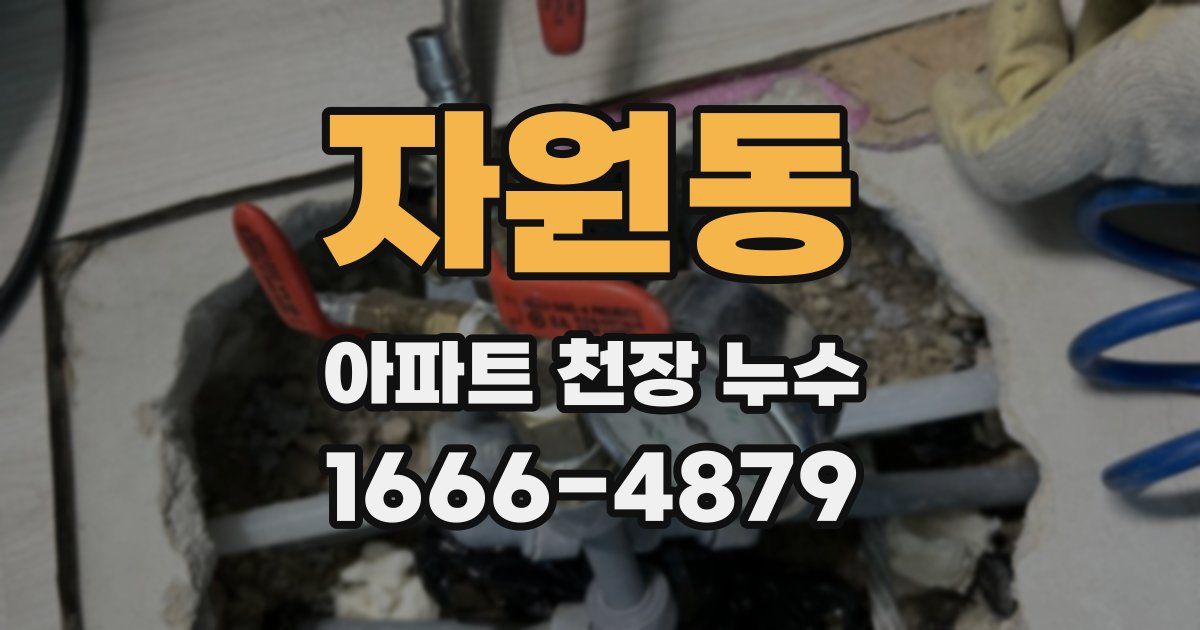자원동 아파트 천장 누수