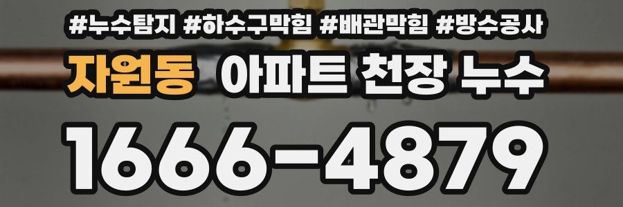 자원동 아파트 천장 누수