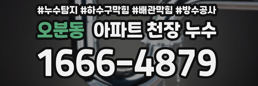 오분동 아파트 천장 누수