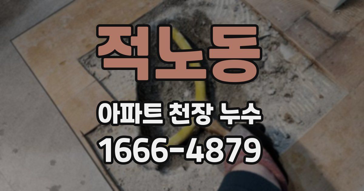 적노동 아파트 천장 누수