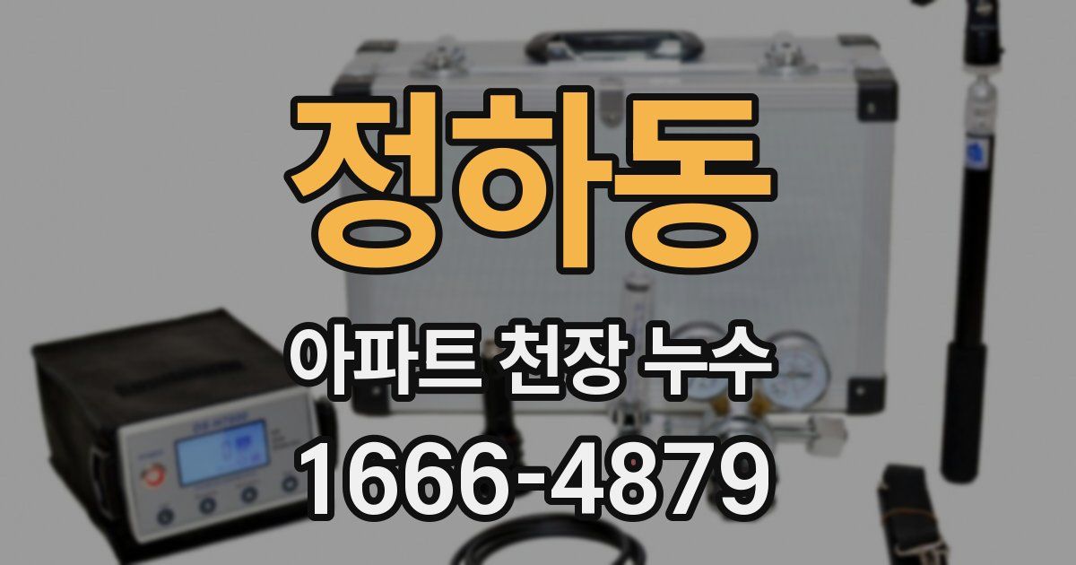 정하동 아파트 천장 누수