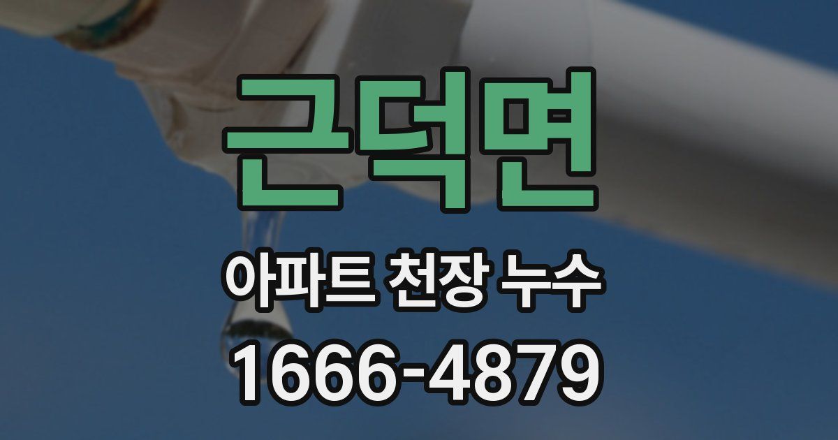 근덕면 아파트 천장 누수