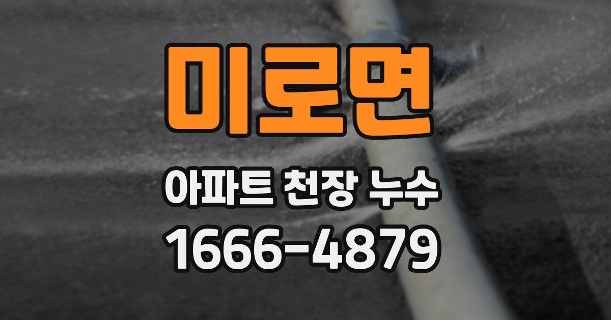 미로면 아파트 천장 누수
