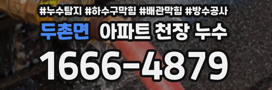 두촌면 아파트 천장 누수
