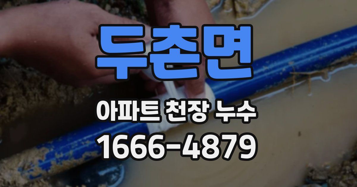 두촌면 아파트 천장 누수
