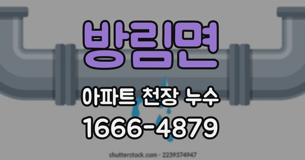 방림면 아파트 천장 누수