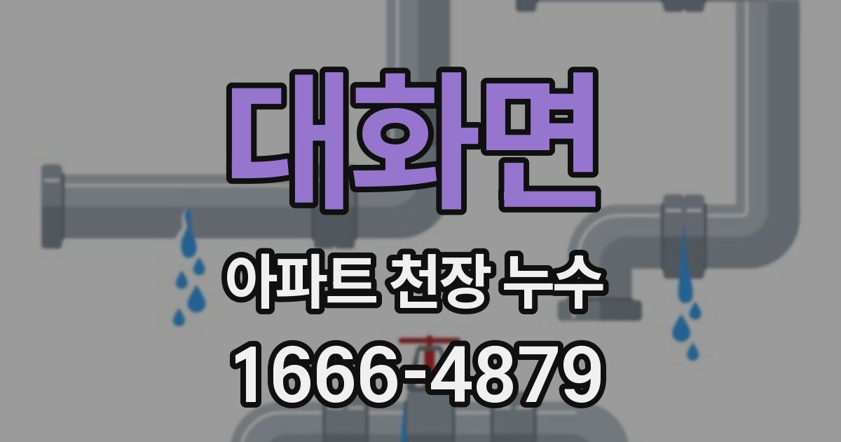 대화면 아파트 천장 누수