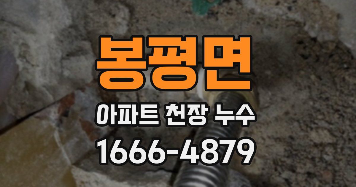 봉평면 아파트 천장 누수