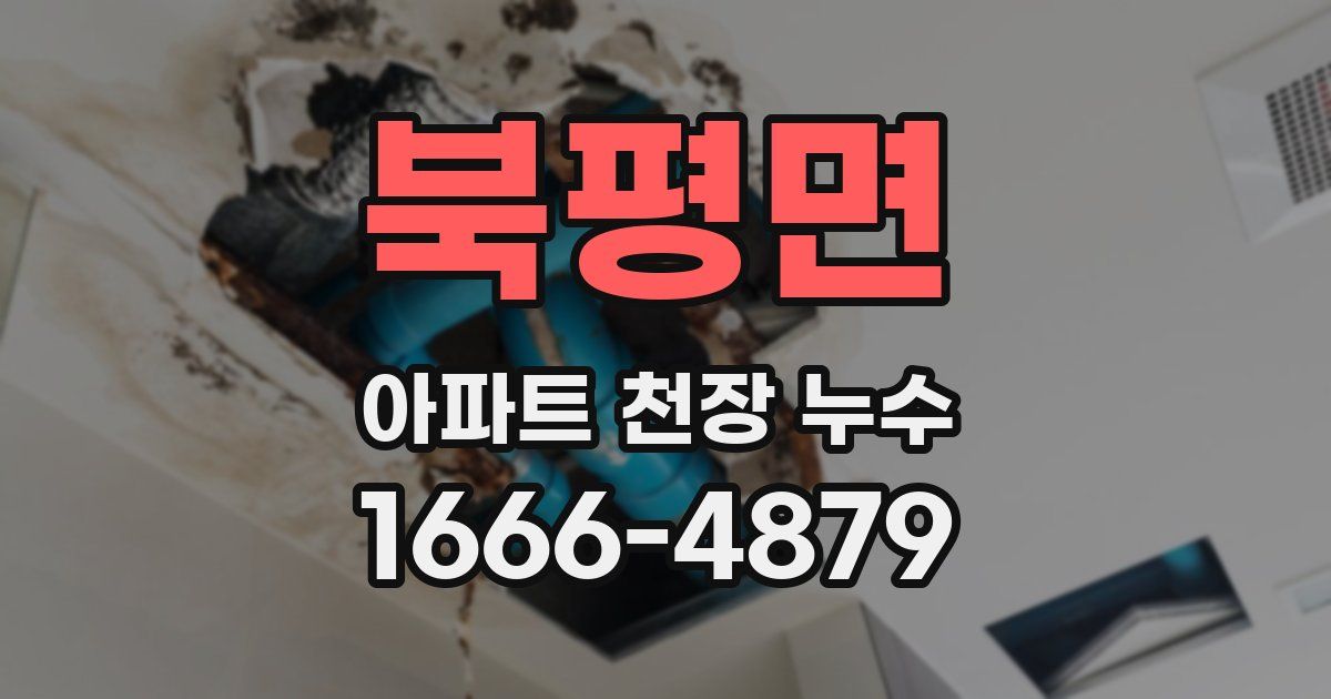 북평면 아파트 천장 누수