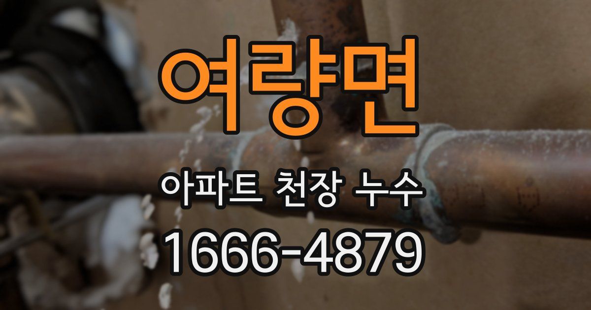 여량면 아파트 천장 누수