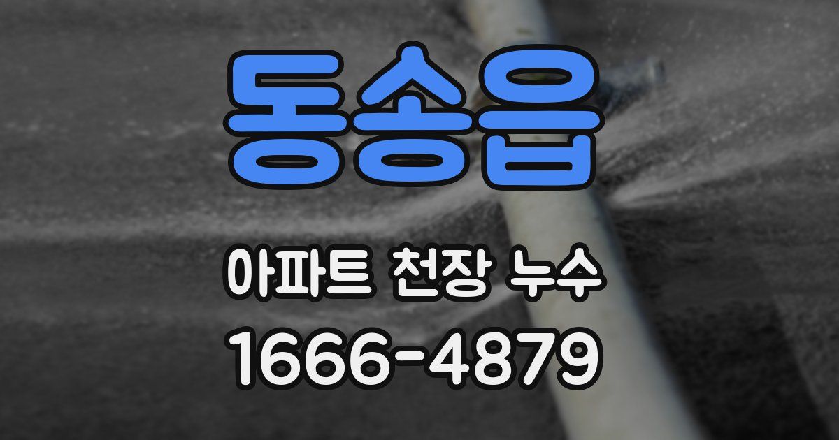 동송읍 아파트 천장 누수