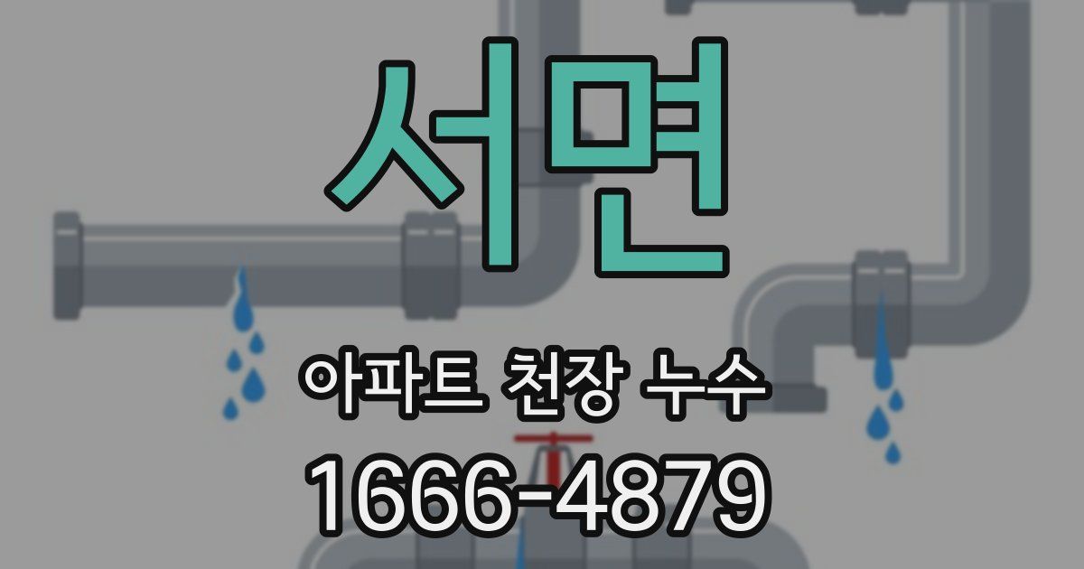 서면 아파트 천장 누수