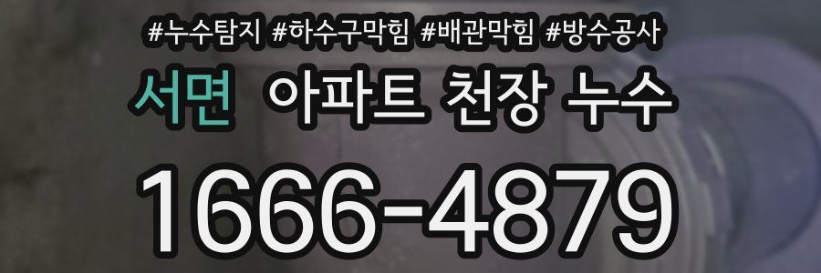 서면 아파트 천장 누수